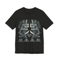 Obsidian Blade Warriors Aztec Glyph Style Unisex T-Shirt