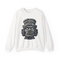 Mayan Sacred Head Stone Unisex Sweatshirt