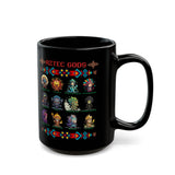 Pixel Art Aztec Gods Mythology Black Mug