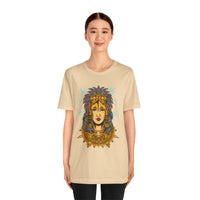 Golden Aztec Warrior Queen Illustration Unisex T-Shirt