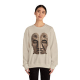 Wooden Andean Duality Totem Faces Tribal Symbol Unisex Sweatshirt