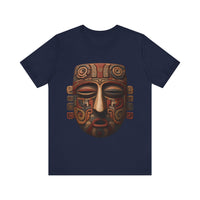 Ancient Andean Tribal Mask Stylized Face Unisex T-Shirt
