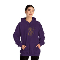 Warrior Shaman Tribal Glyph Gold Line Unisex Hoodie