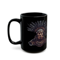 Tribal Feather Headdress Warrior Black Mug