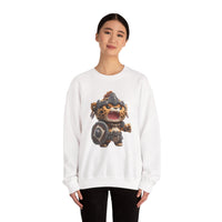 Chibi Mayan Jaguar Warrior Cartoon Style Unisex Sweatshirt