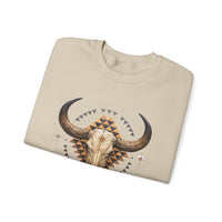 Western Longhorn Cosmic Totem Illustration Unisex Sweatshirt