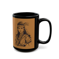 Inca Warrior Woman Fierce Andean Spirit Design Black Mug