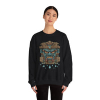 Tlaloc Rain God Stone Face Glyph Unisex Sweatshirt