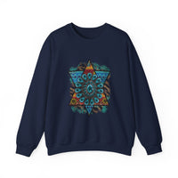 Wild Aztec Turquoise Amulet Illustration Unisex Sweatshirt