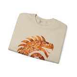 Spiral Quetzalcoatl Feathered Serpent Glyph Style Unisex Sweatshirt