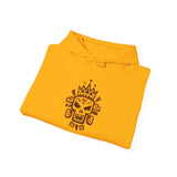 Ah Puch Mayan Skull Crown Glyph Style Unisex Hoodie