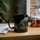 Ancient Andes Stone Colossus Graphic Black Mug