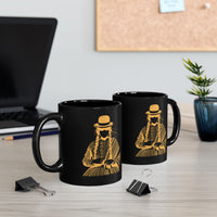 Distress Peruvian Traditional Woman Black Mug