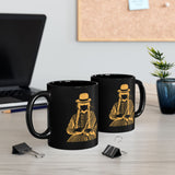 Distress Peruvian Traditional Woman Black Mug