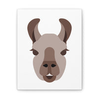 Llama Face Portrait Illustration Canvas