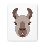 Llama Face Portrait Illustration Canvas