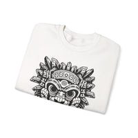 Aztec-Inspired Tlaloc God Tribe Graphic Unisex Sweatshirt