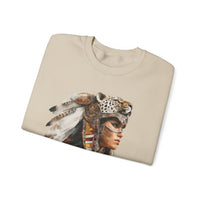 Aztec Jaguar Warrior Woman Watercolor Unisex Sweatshirt