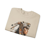Aztec Jaguar Warrior Woman Watercolor Unisex Sweatshirt