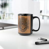 Inca God Graphic Symbol Inti Black Mug
