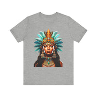 Aztec Royal Warrior Queen Portrait Illustration Unisex T-Shirt