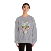 Neon Circuit Aztec Skull Cartoon Style Unisex Sweatshirt