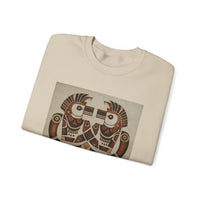 Twin Tribal Harmony Glyph Symmetrical Design Unisex Sweatshirt