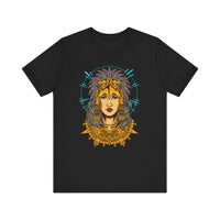 Golden Aztec Warrior Queen Illustration Unisex T-Shirt