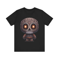 Tribal Glow Chibi Aztec Skull Unisex T-Shirt