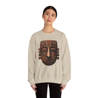 Ancient Andean Tribal Mask Stylized Face Unisex Sweatshirt