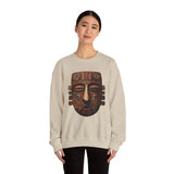 Ancient Andean Tribal Mask Stylized Face Unisex Sweatshirt