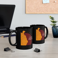 Maya Culture Profile Portrait Black Mug