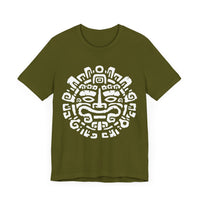 Andean Dual God Symmetry Tribal Glyph Style Unisex T-Shirt