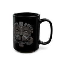Andean Duality God Symbol Tribal Design Black Mug