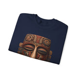 Ancient Andean Tribal Mask Stylized Face Unisex Sweatshirt