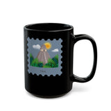 Stamp Tikal Guatemala Black Mug