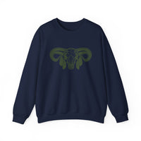 Aztec Western Bull Skull Longhorn Illustration Unisex Sweatshirt