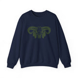 Aztec Western Bull Skull Longhorn Illustration Unisex Sweatshirt