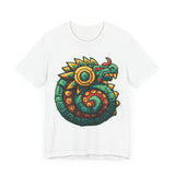 Colorful Quetzalcoatl Sun Serpent Glyph Style Unisex T-Shirt