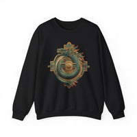 Quetzalcoatl Feathered Sun Glyph Unisex Sweatshirt