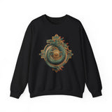 Quetzalcoatl Feathered Sun Glyph Unisex Sweatshirt