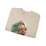 Maya Elder Warrior Watercolor Portrait Unisex Sweatshirt