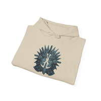 Aztec Warrior Duel Obsidian Glyph Style Unisex Hoodie