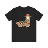 Resting Alpaca In Traditional Ornaments Unisex T-Shirt
