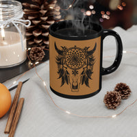Tribal Thunderbird Sacred Symbol Illustration Black Mug