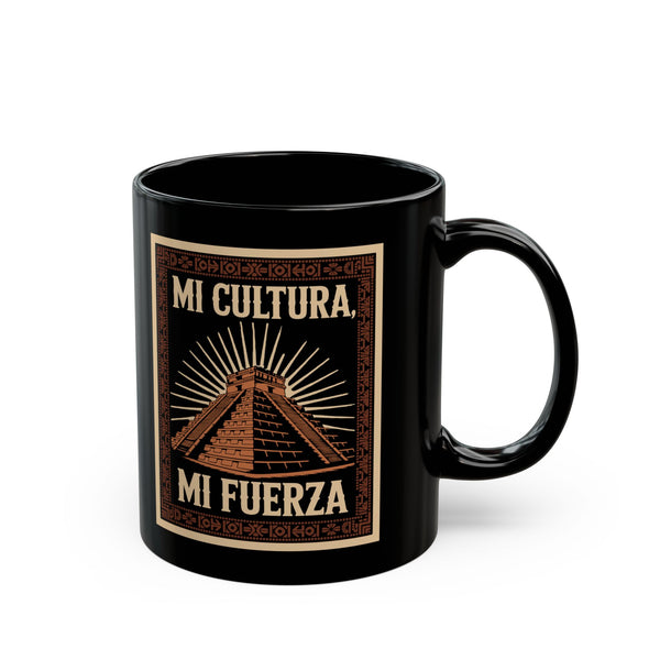 Mayan Pyramid Chichen Itza – Mi Cultura Mi Fuerza Black Mug