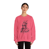 Jaguar Warrior Ink Portrait Unisex Sweatshirt