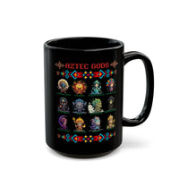 Pixel Art Aztec Gods Mythology Black Mug