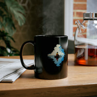 Lake Titicaca Minimalist Landscape Black Mug