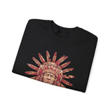 Aztec Sun Chief Feather Headdress Unisex Sweatshirt